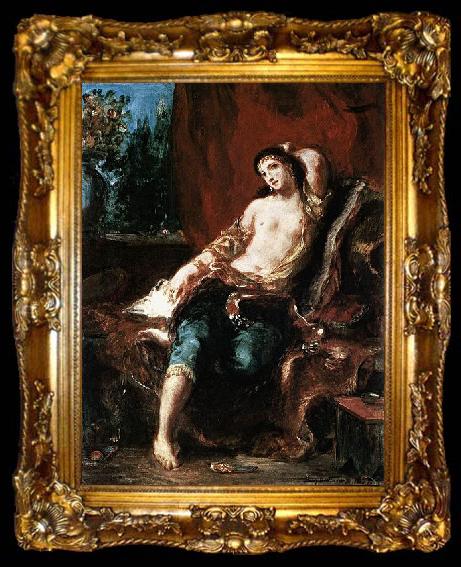 framed  Eugene Delacroix Odalisque, ta009-2